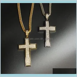 Guld Silver Full Crystal 3D Halsband Pendent Religion Iced Out Chain Jesus Bling XMQ7 Pendant HWWOI