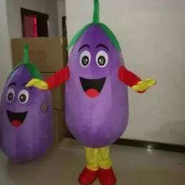 Halloween Eggplant Mascot Costume High quality Cartoon vegetable Anime theme character Adults Size Christmas Carnival Birthday Party Outdoor Outfit