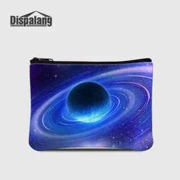 Bolsas Dispalang Mulheres Pequenas Mulheres Carteiras Universo Espaço Galáxia Estrelas Crianças Bolsa Mini Mudança Sacos Bonitos