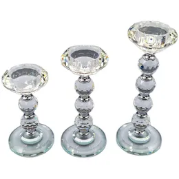 Candle Holders 70 Cup Crystal Holder Wedding Holiday Party Decoration Small Round Balls Stacked Creative Transparent Glass