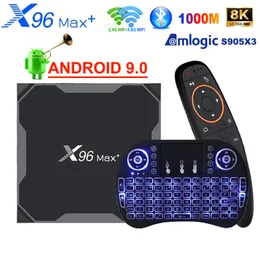 X96 MAX+ Android 9.0 Smart TV BOX Amlogic S905X3 X96MAX 8K HD 1000M 2.4/5.0G Wifi Media Player 4GB 64GB 32GB