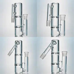 Cyfrowe Catcher Palenia Akcesoria do palenia z podwójnym cyklonowym Turbine Dis Perc Clear Ashcatcher 14mm 18mm Złącze do bongs Rury wodne