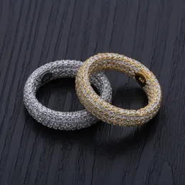 Klassisk full cubic zirconia fingerringar för män kvinnor bröllopsutdrag band fin smycken hip hop ring 588835094901