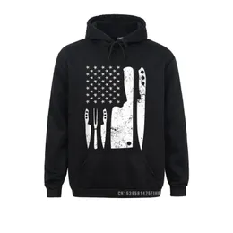 Męskie bluzy bluzy Szef kuchni nóż bluza patriotyczna wielkanocna flaga US Harajuku Fall Hip Hop Camisa z długim rękawem Młode ubrania