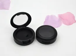 36mm Frost Black Puste Blusher Cosmetic Compact Box Plastikowe Eyeshadow Case Clear Cap Cosmetic Proszek Pojemnik