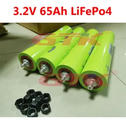 26pcs 60280 3.2v 65Ah Cylinder lifepo4 batteries 60ah High rate 3C discharge diy e bike Battery Cylindrical Cells with Screws