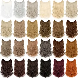 18-calowy pętla falowa Micro Ring Line Hair Extensions Wiązki Syntetyczny Wątek 36 Kolory MW-8008 przez DHL