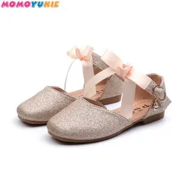 Sapatos de bebê elegante balé flats sapatos infantis Bowknot Adorável Bling-Bling Princesa sapato para meninas crianças sapatos 210713