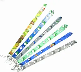 Strapy z telefonów komórkowych Uroks 100pcs Japan Cartoon My sąsiedzki Totoro Paski Klawisze Mobilne Lanyard Id Odznaka Uchwyt Rope Anime Breychain For Boy Girl Wholesale #2