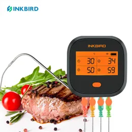 4プローブ210719でキッチンの喫煙者のグリルのためのInkbird IBBQ-4T Wi-Fi肉のデジタル温度計の雨の磁気警報温度計