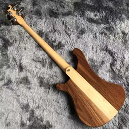 Factory Custom 4 Strings Walnut Wood Electric Bass Gitara z szyi Thru Body Rosewood Fingerboard Chrome Hardwares