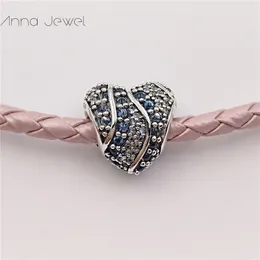 Cadılar Bayramı Charms Takı Yapımı Için Aqua Kalp Pandora Gümüş Çift Braclet Malzemeleri / Boncuk Kiti Çocuk Kadın Erkek Zincir Bileklik Kolye Kolye Doğum Günü 797015nabmx