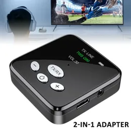 2-i-1 Bluetooth 5.0 Audio Mottagare Sändar LED Digital Display Barrier-Free Car Speaker Stereo Music Converter Type-C