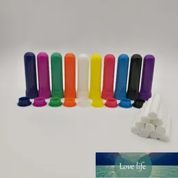 12pcs/set Aromatherapy Blank Nasal Inhaler Tubes Refillable Empty Tubes Nose Nasal Container with Cotton Bar (Mixed Color) Factory price expert design Quality