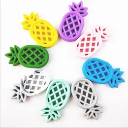 Spädbarn Teethers Fruit Pineapple Silicone Soothers BPA Gratis Mat Kvalitet Chewed Teether Baby Tanding Toys 9 Färger Valfritt BT6526