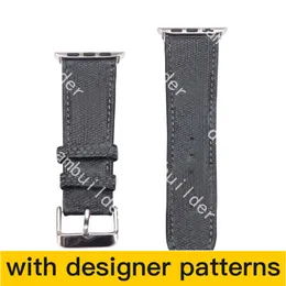 luxury designer straps Watchbands for Apple Watch Band 41mm 45mm 42mm 38mm 40mm 44mm iwatch 2 3 4 5 6 7 bands Leather Strap Bracelet Fashion Stripes