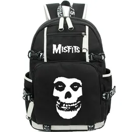 Рюкзак The Misfits Рюкзак Glenn Danzig Fiend Club Lounge Школьная сумка Рюкзак с музыкальным принтом Повседневная школьная сумка Компьютерный дневной рюкзак