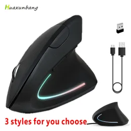 Dikey Oyun Mause Şarj Edilebilir Ergonomik Gamer Kiti 2.4G Optik USB Kablosu Kablolu Kablosuz Fare PC Dizüstü Bilgisayar