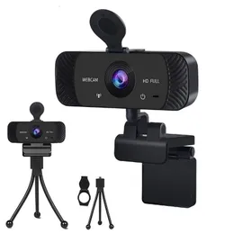Webcam HD Dual MICS Smart 4K Web Telecamera USB Port Streaming per computer portatili desktop PC Game CAM Supporto sistema operativo Windows IOS e Android TV girevole