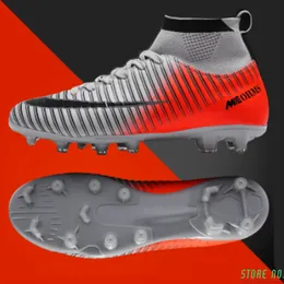 American Football Buty Men Laarzen Lange Spikes TF Single Top Sneakers Soft Indoor Turf Futsal 210809