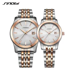 Sinobi Lovers Watch Men's Women Busines Watches Top Brand Luxury Famous Quartz Wrist Hodinky Couple Clock Relogio Masculino Q0524