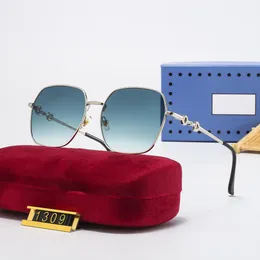 High Quality Classic Pilot Sunglasses Designer Brand Men Women Sun Glasses Eyewear Glass glasse square frames Lenses with box MODEL:1309