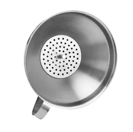 Kitchen Tool Functional Stainless Steel Oil Honey Funnel with Detachable Strainer/Filter for Perfume Liquid Water Tools SN2306