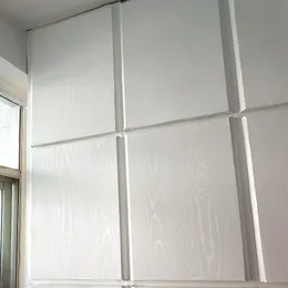 Janela adesivos de madeira grão auto adesivo papel de parede mural impermeável PVC cozinha armário de mobília porta renovação adesivo de parede 5m