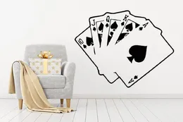 ポーカーカードウォールカジノゲームビニールステッカーホーム装飾ベッドルームデカール