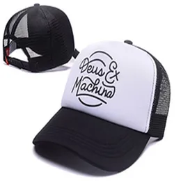 Unisex deus ex Hina Bayls Trucker Caps Caps Polos Black Motorcycles Mesh Baseball Hat Sport Módlcie się października 8956051 Regulowany tata Su