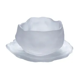 トレイ、和風のハンマデイン化凍結マスターティーカップ付きの厚いハンマーガラスティーカップ