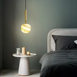 Modern Glass Pendant Lamp LED Hanging Lighting Nordic Minimalist Restaurant Bar Bedroom Bedside Decor Fixture Suspension Light Light Light