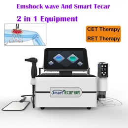 Tecar Dialhermy Högkvalitativ bärbar rehabilitering Shockwave Machine / Trending Vertikal Ed Therapy Shock Wave EMS