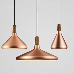 Pendant Lamps Modern LED Copper Aluminum Lights Nordic Art Creative Restaurant Bar Hanging Living Room Kitchen Retro Lamp