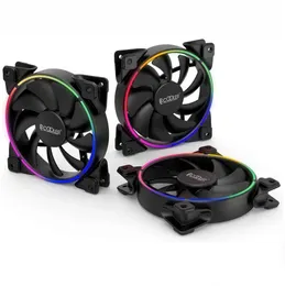 PCCooler 3 120m RGB wentylator 5 V 3PIN FRGB PWM Ciche adresowalne 12 cm Computer Chłodzenie dla CPU Cooler Ciecz