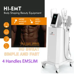 Vertical emslim body slimming beauty machine cellulite removal machines 4 handles 2 years warranty free shippment