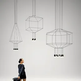 Designer ljuskrona belysning modern för vardagsrum matsal sovrum nordiska wireflow lobby trappa loft kök hängande lampor hänge