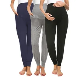 Spodnie ciążowe Super Super Stretch Secret Fit Belly Skinny Work Pant Harem ciąża Premama 3 kolory 210918