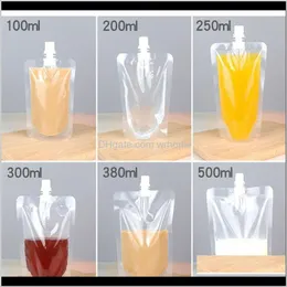 Domowa organizacja Houseeping Home GardenPack, Stand-up Plastic Drink Torba Pack Soft Do Przelotu Napoju Ciekłe Juice Mleko Przechowywanie Kawy B