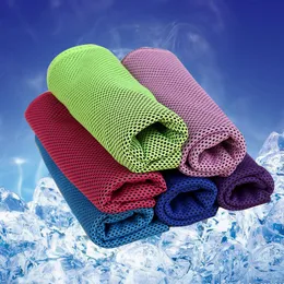 30*90cm Ice Cold Towels Summer Cooling Sunstroke Sports Exercise Towels Cooler Running Towels Quick Dry Soft Breathable Towel DH8575