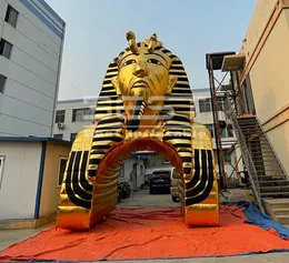 Giant inflatable Tutankhamun golden inflatable Egyptian Pharaoh entrance tunnel for sale