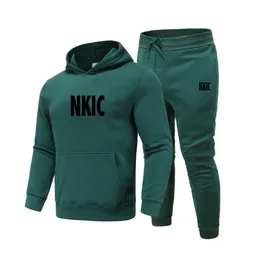2022 jesienno-zimowy dres mężczyźni kobiety marka NKIC bluza z kapturem garnitur bawełna para bluzy do joggingu Oversize Streetwear