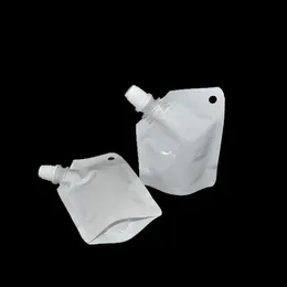 50ml白いプラスチックドイパック液体スタンドアップストレージポーチパッキングバッグサイドスパウトDH8472