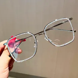 Gafas de sol progresivas multifocales, gafas de lectura para mujer, gafas cuadradas de diamante, cerca de la vista lejana, hipermetropía pocromática, dioptrías FML