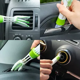 Car Air Conditioner Vent Slit Cleaning Brush Auto Dashboard Keyboard Computer Window Cleaner Dusting Blinds Brush Tools QC22