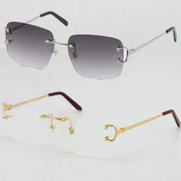 Rimless T8200816 للجنسين للنظارات الشمسية المعدنية C بيع الأزياء بالجملة