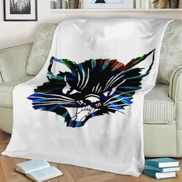Filtar Angry Kitty Flanell Throw Filt 3D Printed Keep Warm Soffa Child Home Decor Textiles Dream Family Gift