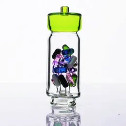 Colored pills, hookah bottles,Recycler Carta or peak Glass Accessory