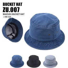 Kowbojski Rybak Kapelusz Denim Basin Caps Jeans Lato Moda Oddychająca Plaża Ważysta Outdoor Travel Sunscreen Headgear Streetwear Akcesoria 9Color B7784