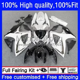 Corpi per stampi ad iniezione per SUZUKI GSXR-750 Bianco nero nuovo 750CC GSX-R750 K6 GSXR600 06 07 21No.49 GSXR 600 750 CC GSX-R600 GSXR-600 06-07 GSXR750 600CC 2006 2007 Carenatura OEM